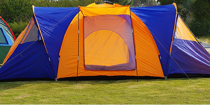 High Quality 9 Person Large Space Outdoor Waterproof Camping Tent 3 Room 1 Hall Mosquito Net Family Tents for Party Low Price (7)