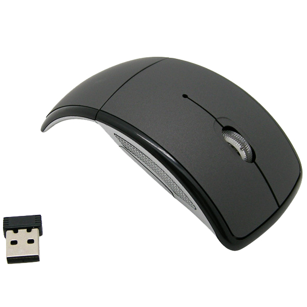 Mini USB 2.4Ghz Snap in Transceiver Wireless Optical Mouse Foldable