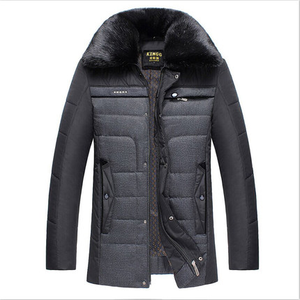 2015 New Thick Warm Winter Coat Hair Male Gac Lined Jacket Coat Casual Jacket Lapel Jacket Parka Men