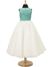 Brief A-line Girls Pageant Dresses Crew Neck Sleeveless Pageant Birthday Party Mint Green Pleat Flower Girl Dress With Bow 2015