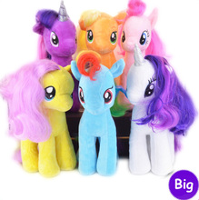 Big Size 6 Colors 2015 Fresh Plush Unicorn Horse Stuffed Animals Toys 30cm Baby Infant Girls Toys Birthday Gift Rainbow Dash toy