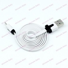 Free Shipping Cell phone Cable 1M Colorful Noodle Flat Micro USB Data Charger Cable For Samsung