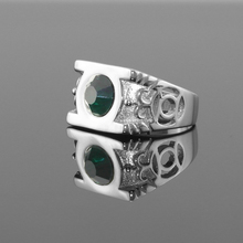 Green lantern stainless steel ring jewelry high quality crystal ring JZ015