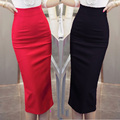 New Fashion 2016 Women Skirt Midi Skirt OL Sexy Open Slit Slim stretch High waist Pencil