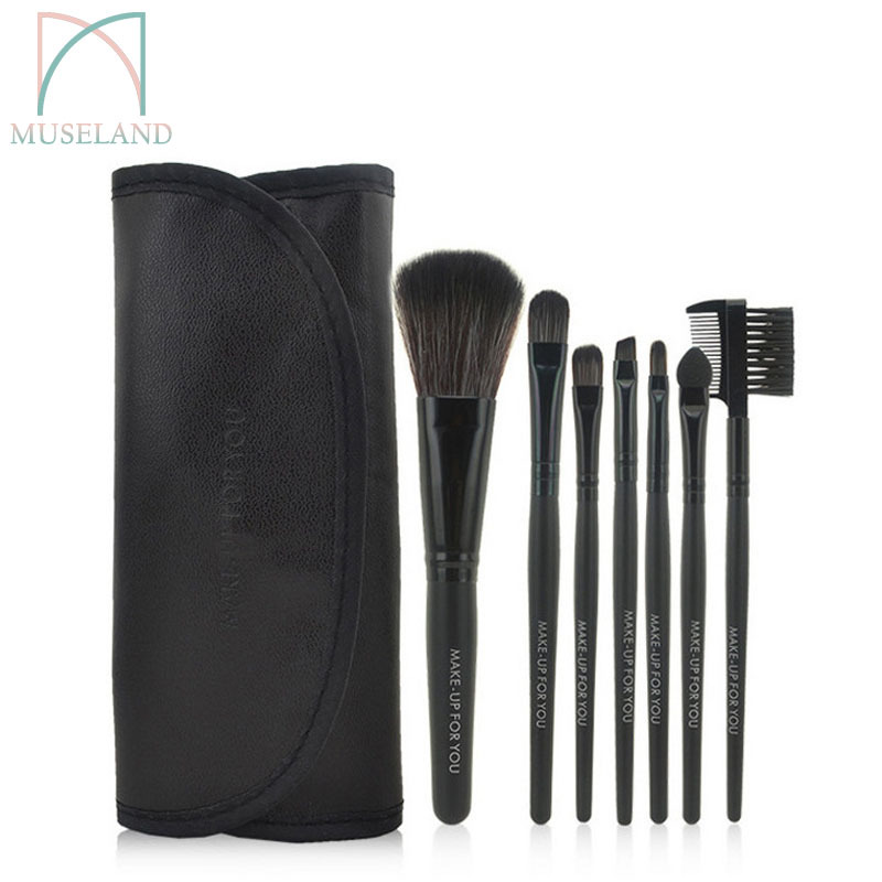 1set 7Pcs HOT 2015 Profession Makeup brush set 7pcs make up brushes tools and Case cosmetic