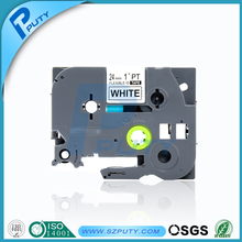 Black on white 24mm Flexible label tape tz tze label tape tze-FX251 tze FX251 brother label tape for p-touch label printer