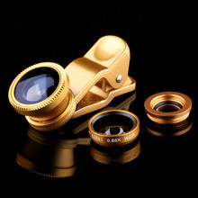 Universal Fisheye Lense Fish Eye Wide Angle 3 in 1 Mobile Phone Lens Camera Kit For Samsung GALAXY A3 A5 A5009 A7 A7000 A8 A8000