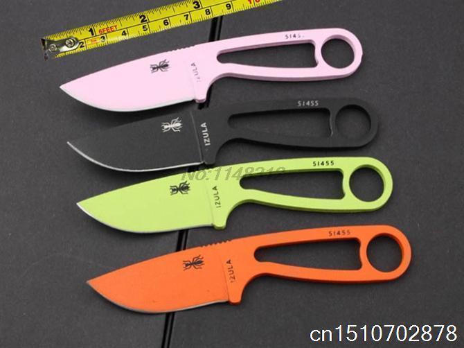 Multicolor OEM mini camping straight hunting survival knife fixed blade rescue tools 55 HRC steel handle