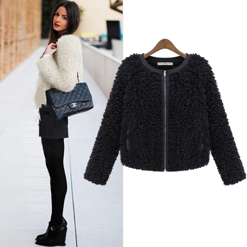 European Style 2015 Autumn Winter Women's Fashion Circle Wool Coats Ladies High Quality Warm Cardigan Jackets