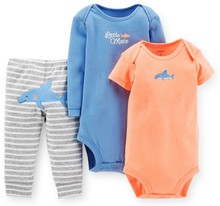 15 Models 3PCS Carter s Baby Boys and Baby Girls Short Long Sleeve Bodysuit Pant Carters