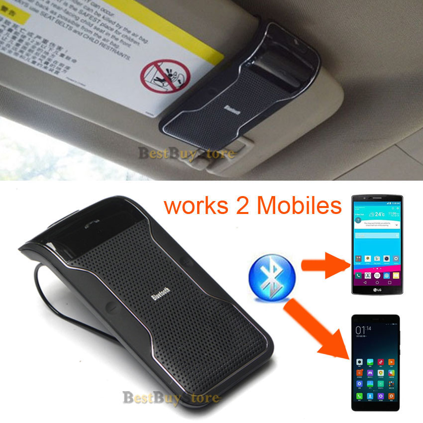 New Bluetooth Car Kit Handsfree set Multipoint Speakerphone works with 2 Mobiles phone in the same time with Mic & Speaker New Bluetooth Car Kit Handsfree set Multipoint Speakerphone works with 2 Mobiles phone in the same time with Mic & Speaker