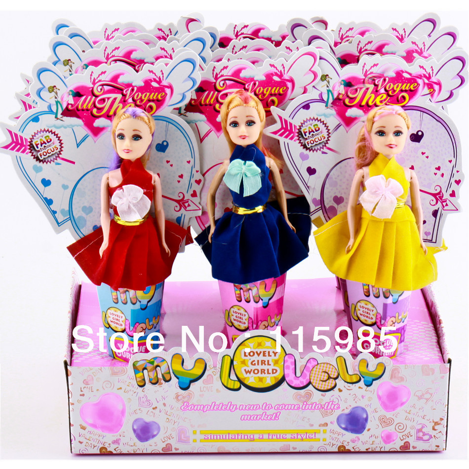 single doll Fashion toys Popular beauty dolls princess girl gift baby dolls toys pretend play baby 12pcs/lot Free shipping