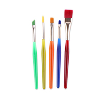 5pcs Different Shapes Nylon Hair Children’s Paint Brush Set Gouache Watercolor Oil Painting brush Acrylics Artm for Nail art