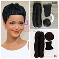 3Pcs Lot Wholesale Price Brazilian Virgin in Hair 27 Pieces Short Hair Weave With Free Closure