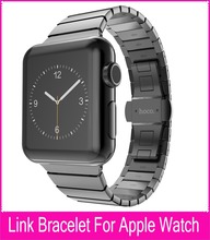 TOP Quality Link Bracelet For HOCO Apple Watch Band 42mm 38mm Black Silver Gold Stainless Steel Watchbands For Iwatch strap