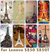 2015 newest eiffel tower painting skin shell case cover For Lenovo s850 s850t hot sale cell phone case top selling