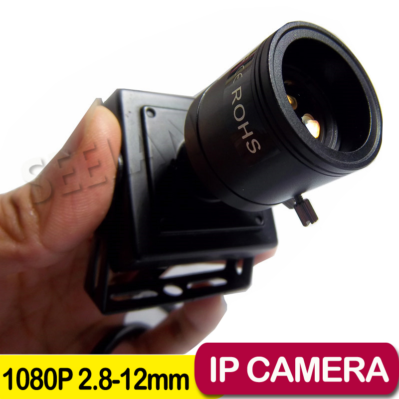 Фотография 1080P 2.0MP mini IP Camera ONVIF 2.8-12mm manual varifocal zoom lens P2P Plug and Play With bracket