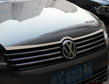 High quality Stainless Steel Decoration Front car hood cover trim one pcs for Volkswagen vw