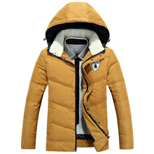Winter Men Jacket Outdoor Detachable Hat Leisure Cotton Men Coat