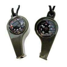 3 in 1 Portable Outdoor Emergency Survival Gear Whistle Compass Thermometer Free Shipping