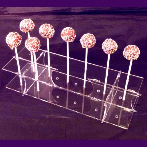 Clear 12 Holes Rainbow Lollipop Stand Acrylic Cake Pop Display Holder