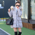 White Duck Down Winter Fur Collar Women Parka Outerwear Fashion Coat Down Jacket Thickening Autumn Long