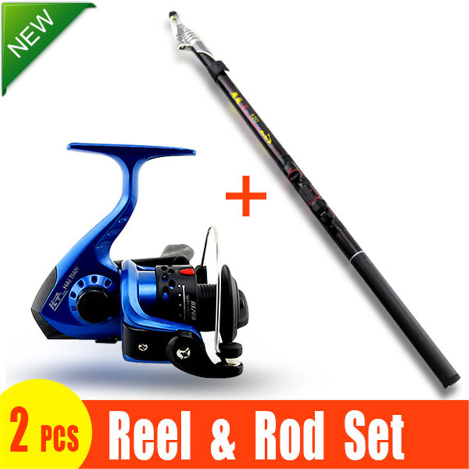 NEW 2014 FISHING ROD AND REEL SET Lure Fishing Reels spinning reel lur Fish Tackle Rods Cheapest High Carbon Ocean Rock 360cm