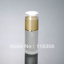 60ML frosted glass bottle with golden lid, lotion bottle for cosmetic packaging