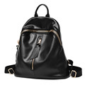 Fashion Big Zipper Backpack Women Preppy Style Soft Daypack 2016 New Trendy Solid Color Small Scholl