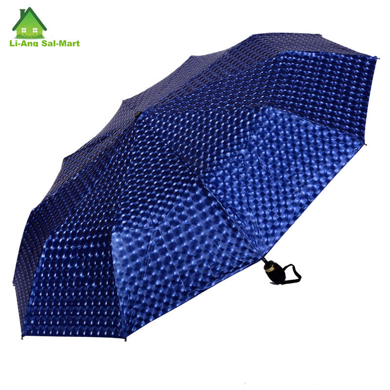 2016 Famous Brand Water Cube Style Automatic 3 Fold Umbrella Parasol Women Men Windproof Sun Protection Umbrellas For Sale