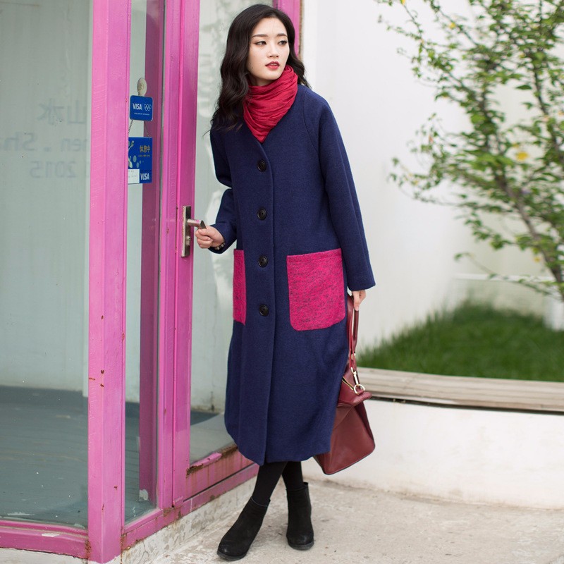 blue wool coat for women (16)