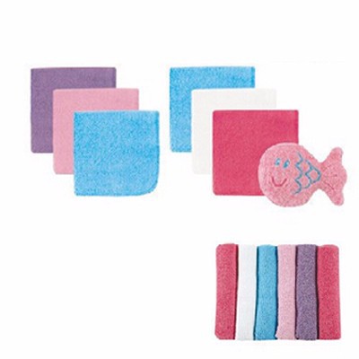 12PCS Baby Hand Towels Children Washcloth Baby Feeding Baby Face Towels Washers Hand Cute Cartoon Wipe Wash Cloth Cotton (1)