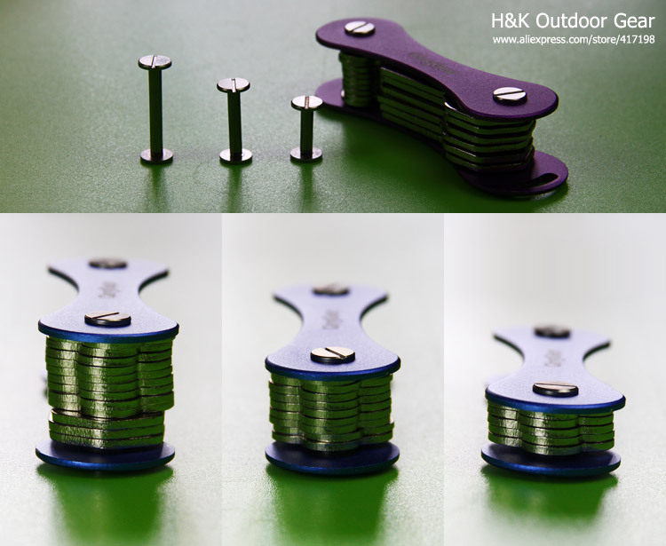 Keys Holder Keysmart Hard Oxide Aluminum Key Chain Clip Organizer Pocket EDC Tool Key Bar QingGear
