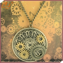 Europe and the United States sell like hot cakes jewelry Steampunk series gear pocket watch pendant necklace