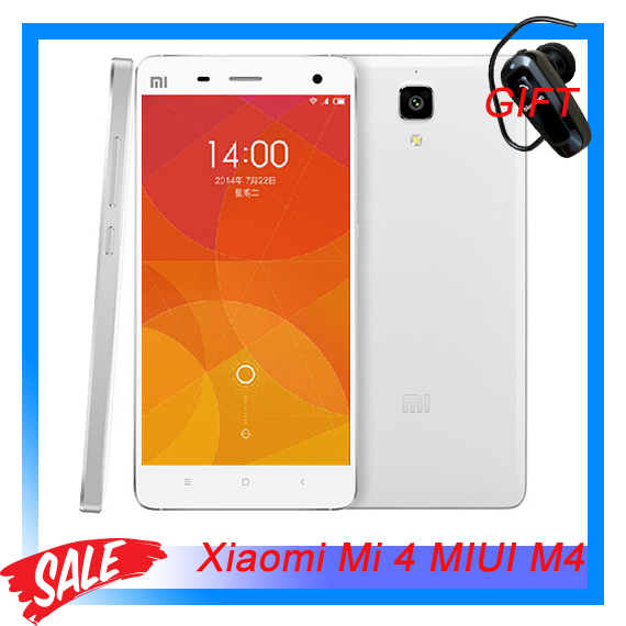 Original Xiaomi Mi4 MIUI M4 5 0 3G V6 Smartphone Snapdragon 801 MSM8274AC 2 5GHz Quad