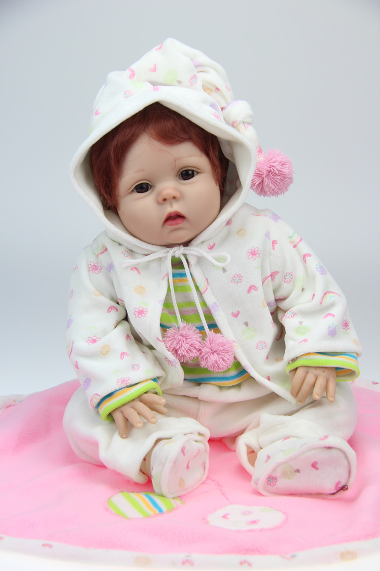 22 Inch Reborn Newborn Baby Doll Silicon Vinyl Soft Baby Dolls Gift For Baby Girl Collectible Real Babies Dolls Christmas Gift