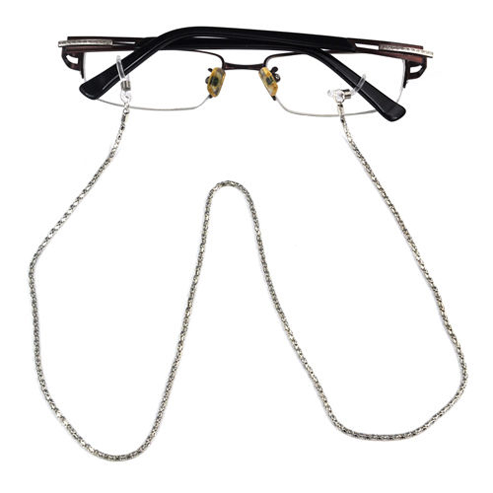 2015 Highly Commend Reading Glasses Spectacles Metal Chain 56cm long Neck Cord - silver
