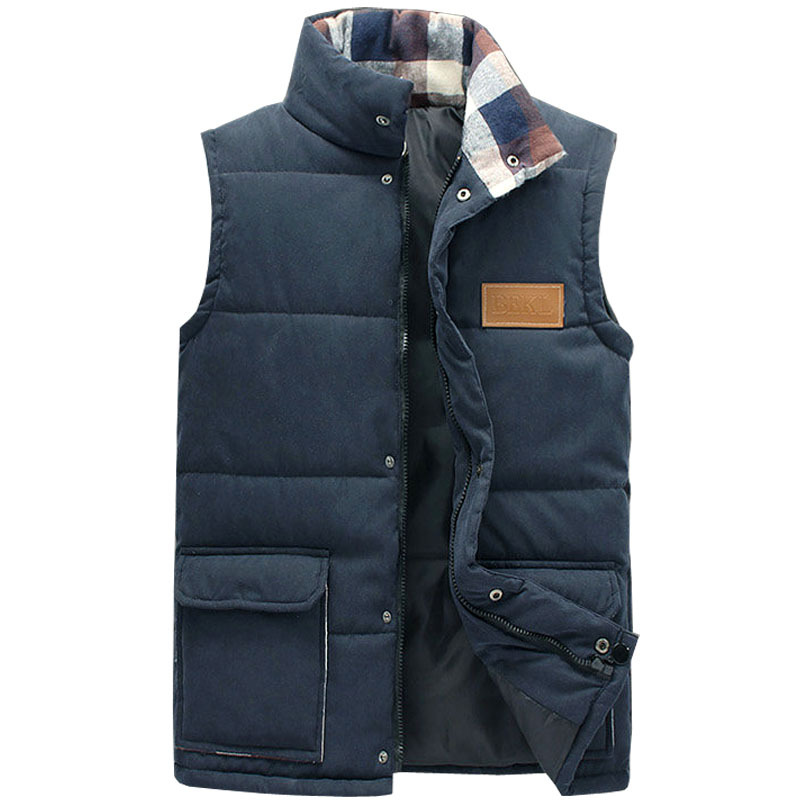 New Style Autumn Winter Men Vest Stand Collar Solid Casual Men s Vest Candy Color Waistcoat