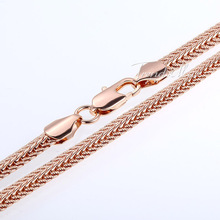 6MM 18K Rose Gold Filled Necklace 24″  MENS Chain Womens GF Snake Chain  Fashion Jewelry GN92