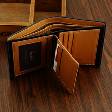 new 2015 men wallets famous brand mens wallet male money purses Soft ID Card Case New