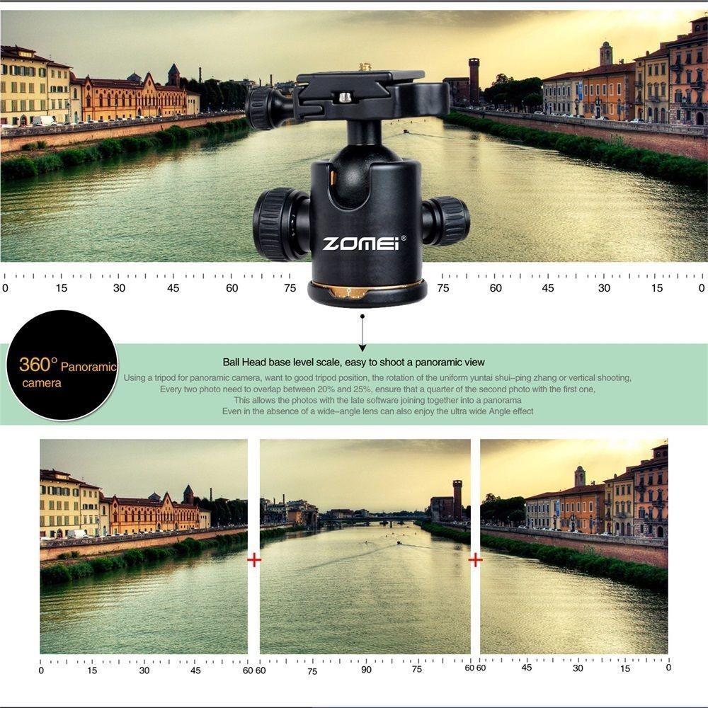 ZOMEI-Q666-Portable-Camera-Aluminium-Tripod-Monopod-with-Ball-Head-for-DSLR-Camera (3)