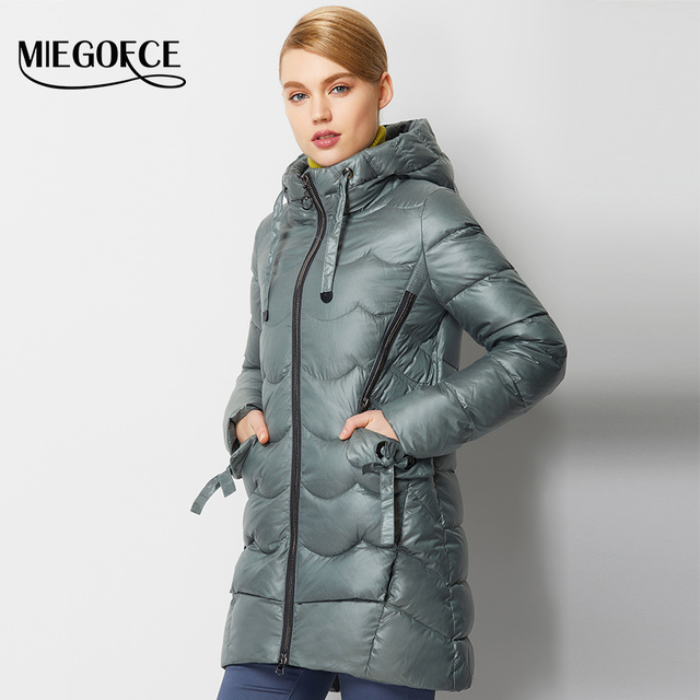 Women Down Coat Jacket Long Warm High Quality Woman Down Parka Winter Coat European Style MIEGOFCE 2016 New Winter Collection