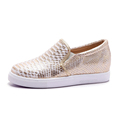 2016 New Arrive Gold Silver Women Flats Round Toe Soft Leather High Quality Fashion Leisure Casual
