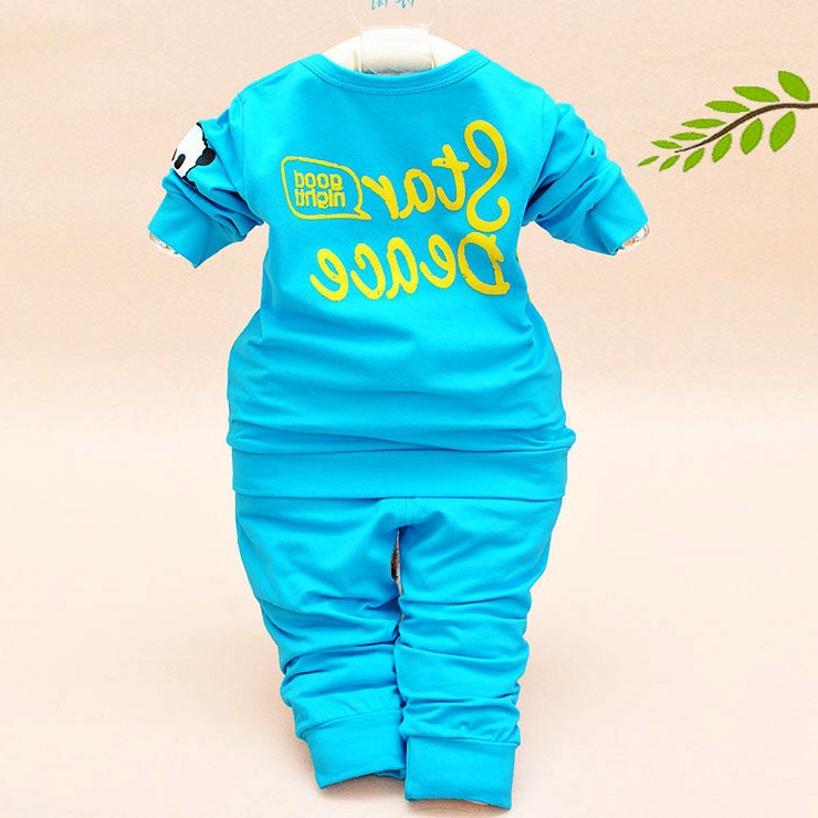 5 13 months 1t 2t Cute panda spring autumn baby tops and bottoms sets outfits infant boys tracksuits for babies clothing newborn 5
