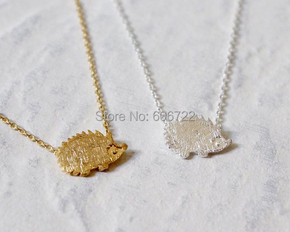 Gold Silver Hedgehog Necklace.jpg