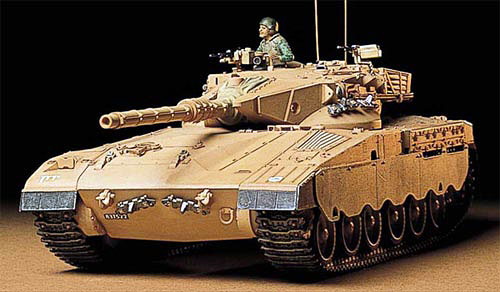Tamiya tank model 35127 1/35 assembled Israeli Merkava