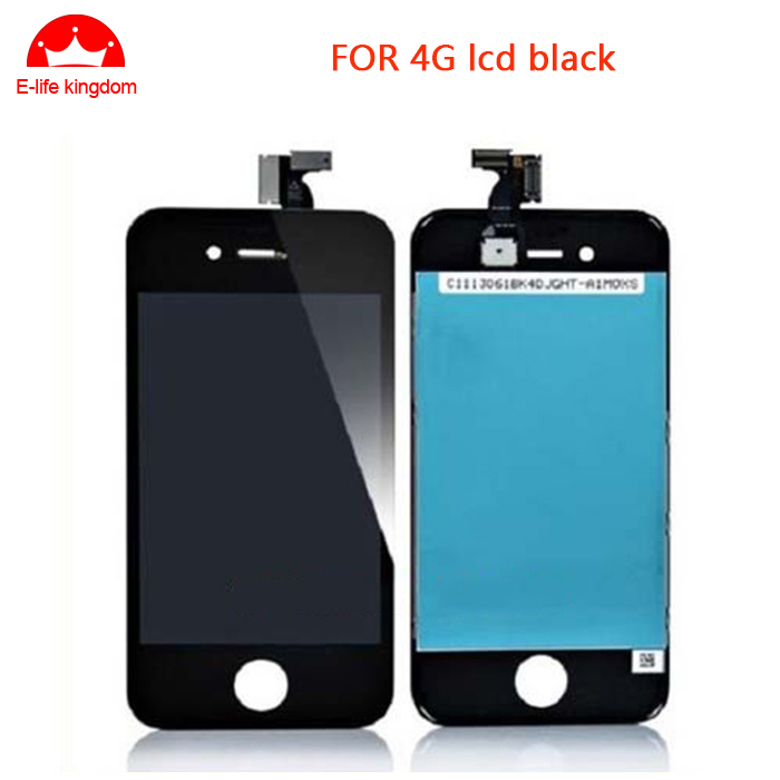 100% гарантия черный для iPhone 4 G жк-дисплей + сенсорный экран планшета + рама монтажный комплект