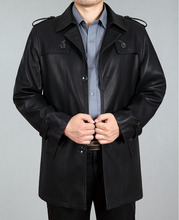 Free shipping 2015 new winter han edition men’s leather coat lapels, men’s fashion leather jacket, size M – 3XL