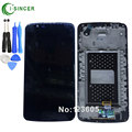 Black White For LG K10 K420N K430DS K430DSF LCD Screen Display digitizer Touch Glass Frame assembly