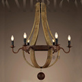 Vintage Amercian Rustic Wooden Pendant Wine Barrel Chandelier Lamp Living and Bedroom Ceiling Light Fixture Chandeliers